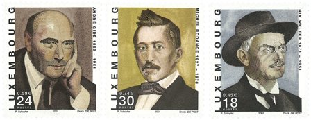 Luxembourg - Forfattere - Postfrisk sæt 3v