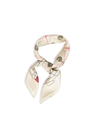 Hést Eliza Silk Scarf Large Dame - Gray Green - Size: 90 x 90 cm