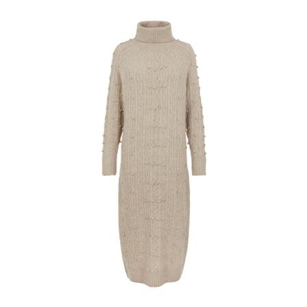 Object, Knit Dress 116 Beige, Dames, Maat:M
