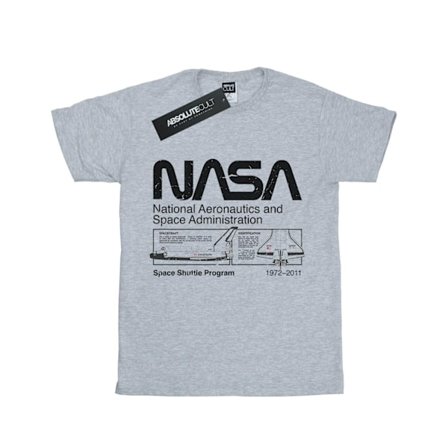NASA Girls Classic Space Shuttle Bomull T-shirt 5-6 år Sport