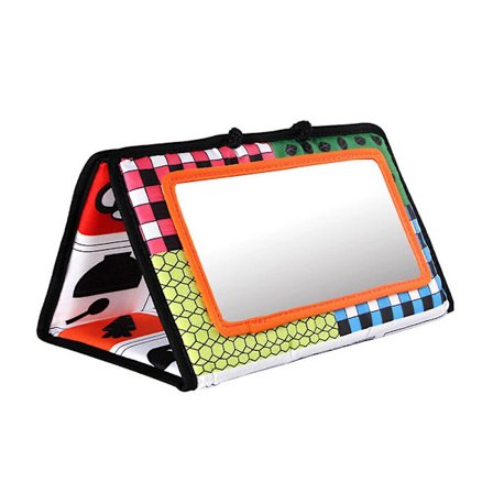 Baby Mage Tid Krøllebok med Speil Høy Kontrast Svart og