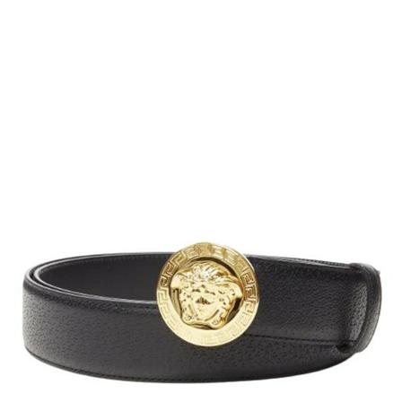 Versace Pre-owned, Pre-owned Leather belts Zwart, Dames, Maat:ONE Size