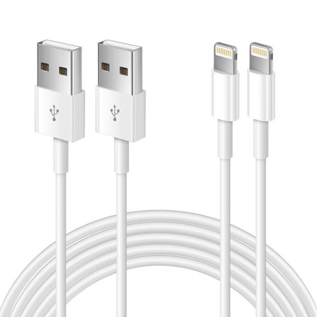 2-pakning kompatibel med Apple iPhone ladekabel 1m, Apple Lightning til USB kabel ledning 1 meter hurtiglading Apple Phone lange kabler