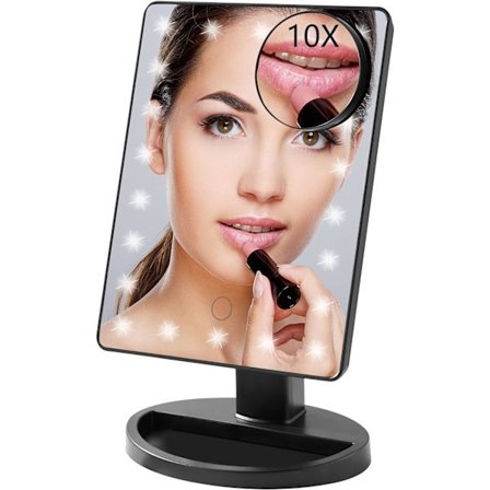 Valaistu peili, 10X suurentava LED-meikkipeili, LED-peili, ZQKLA