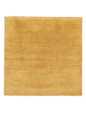 Dywan Wełniany Handloom Fringes Musztardowa Żółć Kwadratowy Duży