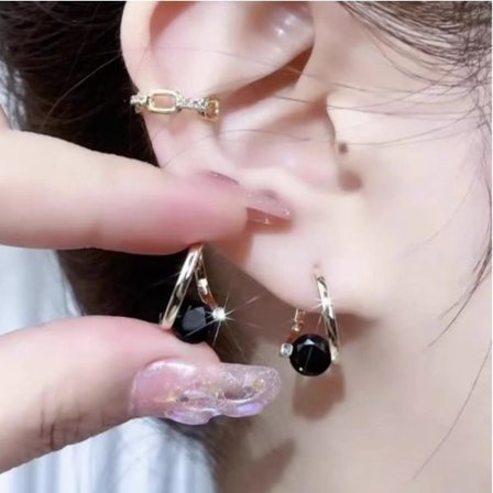 Lymphvity Germanium örhängen, Magnetology Lymfatisk Dränage Örhängen, Lymphvity Magnetic Therapy Germanium örhängen för kvinnor(1 par,b)