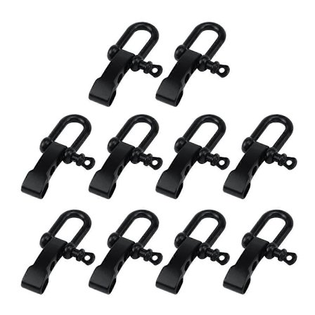 10 stk. Paracord Armbånd Sjakkelspenne, Bueanker Sjakkel Lås D Sjakkel Klips Justerbar for Overlevelsesarmbånd
