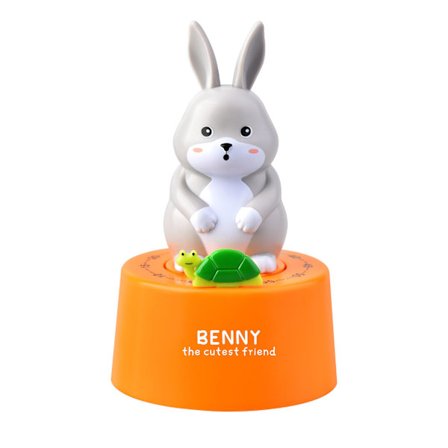 Sød tegneserie dyr 60 minutters visuel nedtællingsur til madlavning bagning studie boligindretning feriegaver RB713 orange