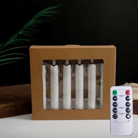 LED-kynttilät kaukosäätimillä, norsunluunväriset liekittömät, välkkyvät sähköiset 6 kpl LED-kynttilöitä, 16 cm paristokäyttöiset