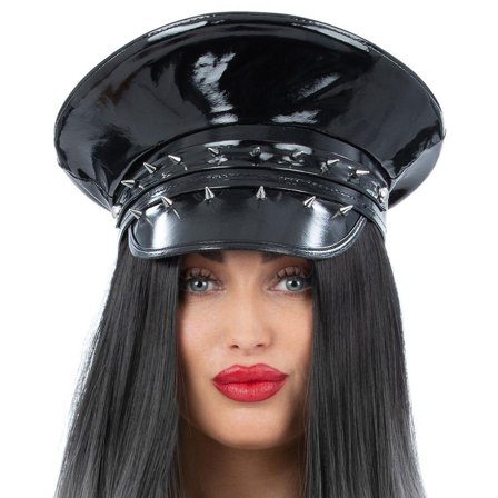 Kaptajnshat Sort med Nitter
