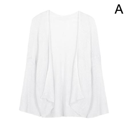 2023 Vår Sommar Luftkonditioneringsskjorta Dam Medium-Long-Sl white One size