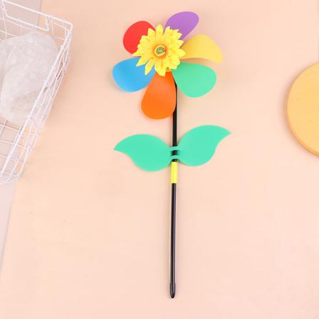 Sunflower Windmill Spinner Pinwheel Trädgård Yard Dekoration Barn