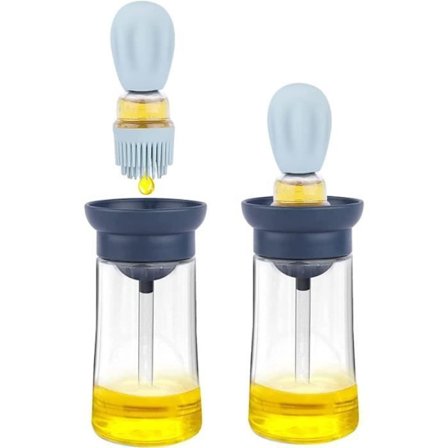 (blå) Madolie Spray - Uspecificeret - 2 i 1 - 180ml - Silikone og Glas - Blå (2 stk)