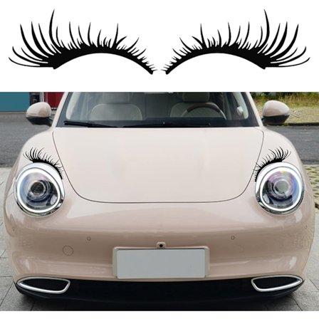 2 Par Eyelash-Klistermærker til Bilforlygter
