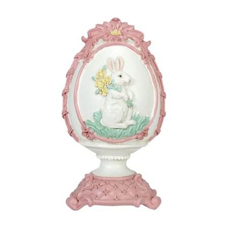 Pizza Ornament Egg Kanin Ornament Kreative Tegneserie Malte Egg Hjem Soverom Vindusdekorasjoner 1 stk Sett Statue (A, One Size)