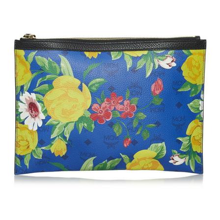 MCM Pre-owned, Clutches Blauw, Dames, Maat:ONE Size