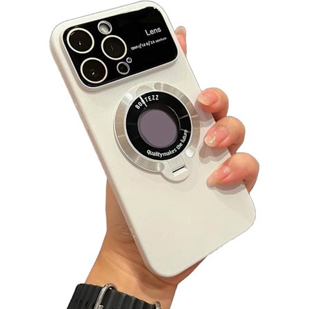 Phone case kompatibelt Iphone 15 Pro Max/15 Pro/15 Stort fönster med magnetiskt fäste för läckageetikett, 15 Pro Max case