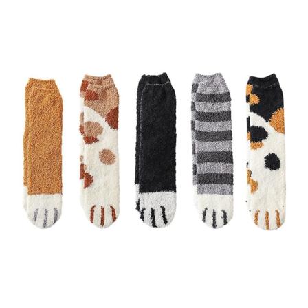 5 Par Fuzzy Fleece Sokker - Trendy Farverige Varme Gave Sokker - Blandet Farve 30X10X2CM Assorted Color 30X10X2CM