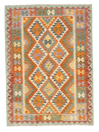 Handgeweven Kelim Afghan Old Style Vloerkleed 153X200