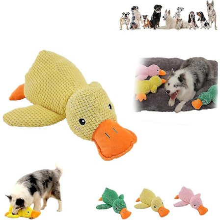 Interaktivt Kvackande Ankleksak för Hund med Riktigt Kvackljud, Gosedjur Anka Hund Leksak, 100% Ny (FMY)