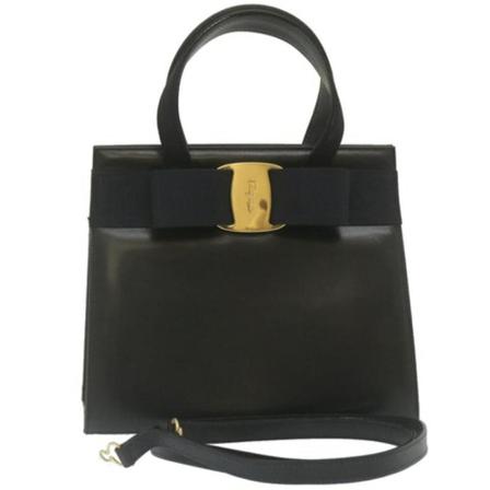 Salvatore Ferragamo Pre-owned Leather HandTas , Blauw , Dames , Maat: ONE Size Vintage Tassen