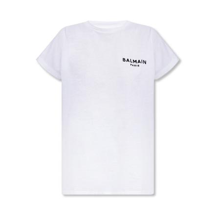 Balmain T-shirt with logo , Wit , Dames , Maat: L