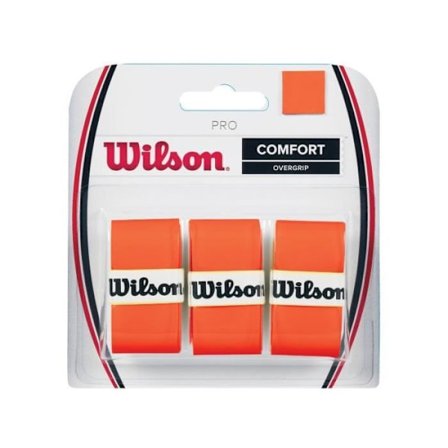 Surgrip - WILSON - Pro Overgrip - Orange Fluo - Pakke med 3 - Optimal Komfort