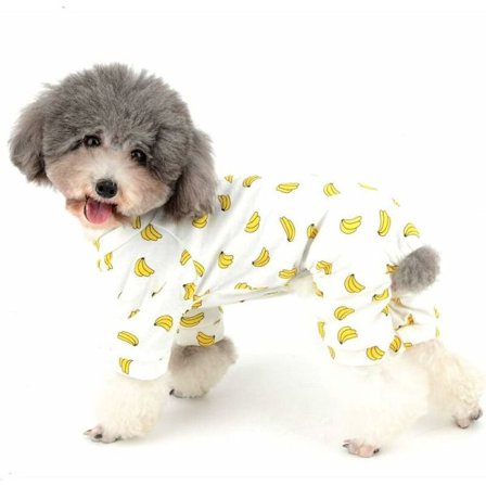 Bomullshundpyjamas Söt Tryck Bananmönster Medium