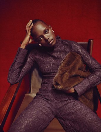 Mango Lace Shirt With Scarf - Burgundy - XL