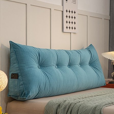 Stor Bolster Trekant Hovedgærde Kile Ryglæn Positioneringsstøtte Sengestøtte Læse Puder