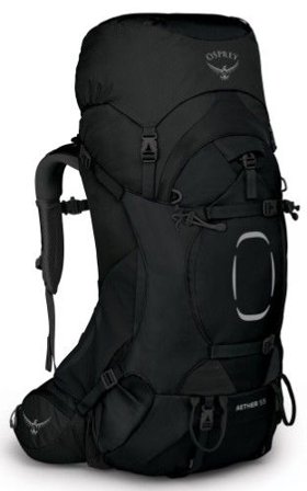 Osprey Aether 55L Black - Vandringsryggsäckar