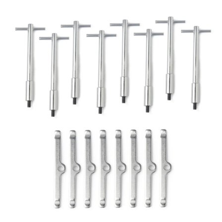 For Chevy Krom Høy T-Bar Ventildeksel Feste Sett SBC 283 327 350 Bolter Fliker