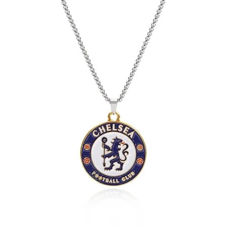 Lackad vendbar halskæde med slange- og benkæde - Fanhalskæde til fodboldklub, fødselsdag [YD] Chelsea