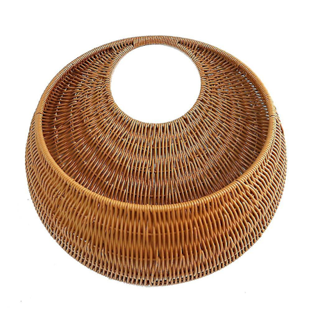 Väggdekoration Handgjord Vicker Rattan Grön Vinranka Kruka Hängande Vas Behållare Väggväxt För Trädgård