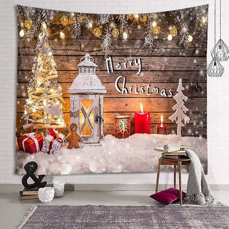 Jouluaiheinen seinävaate, joulukuusi, lumivalkoinen joulu, seinävaate, koristeelliset rekvisiitta, seinäkoriste makuuhuoneeseen