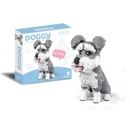 Söt Djur Micro Mini Byggklossar Kit, Hund Micro Tegel Byggleksaker för Vuxna, Festpresenter för Barn, Födelsedagspresent för Barn, Karnevalspriser