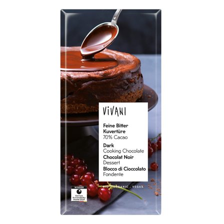 Vivani Overtrækschokolade Mørk Ø 150 g, Helse & Madvarer, Snacks, Chokolade