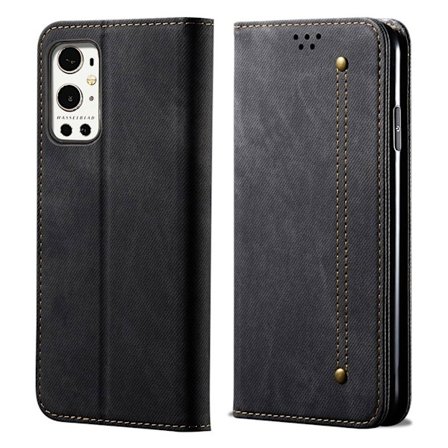 Jeans OnePlus 9 Pro Flip Etui - Sort