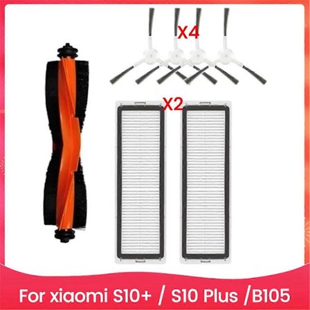 Robotti-imurin S10+ / S10 Plus / B105 lisävarusteet pääsivuharja HEPA-suodatin moppiliina varaosat