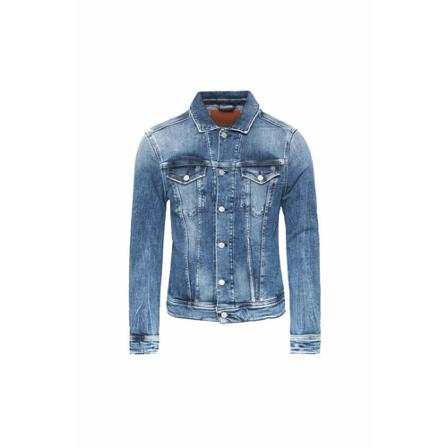 Replay Denim Jas , Blauw , Heren , Maat: S