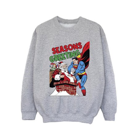 DC Comics Girls Superman Santa Comic Sweatshirt 3-4 år Sport