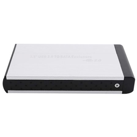 EU-kontakt 3,5 tums USB2.0 Externt Hårddiskfodral För 3,5 Tums SATA Hårddisk EU-kontakt.