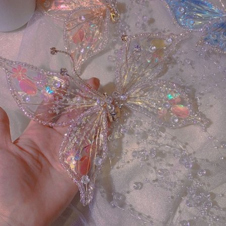 Fairy Ear Hodeplagg Krystall Hårnål HVIT