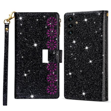 For Samsung Galaxy S25+ Etui Stjernehimmel Gravert Lommebokdeksel