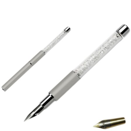 Crystal Stylograph - Kynä kynsien koristeluun - Hopea