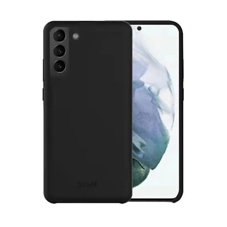 SiGN Galaxy S21 Kuori Liquid Silicone - Musta