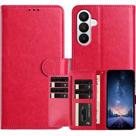 Samsung Galaxy S26 Pro Plånboksfodral Konstläder Folio Ställ - Rosa