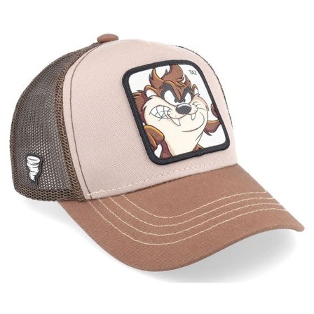 Capslab - Beige trucker Keps - Kids Looney Tunes Tasmanian Devil Taz Beige/Brown Trucker @ Hatstore