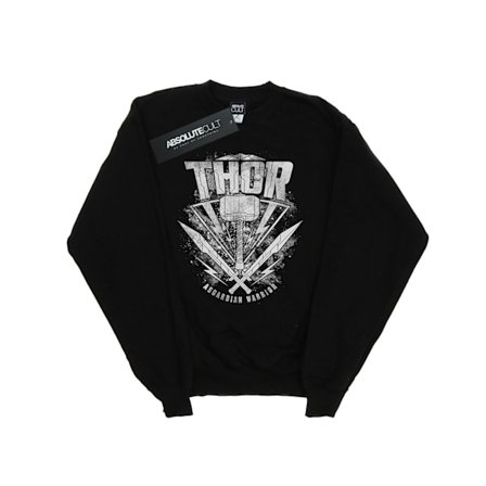 Marvel Boys Thor Ragnarok Hammer Logo Sweatshirt 5-6 år Svart
