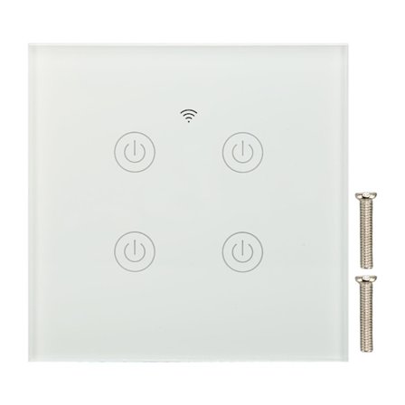 WiFi Älykäs Seinäkytkin Karkaistu Lasi Kaukosäädin Langaton Paneeli 100 240V
